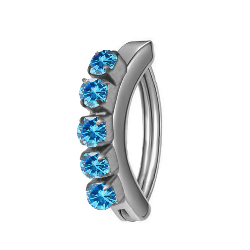 Steel color lake blue diamond