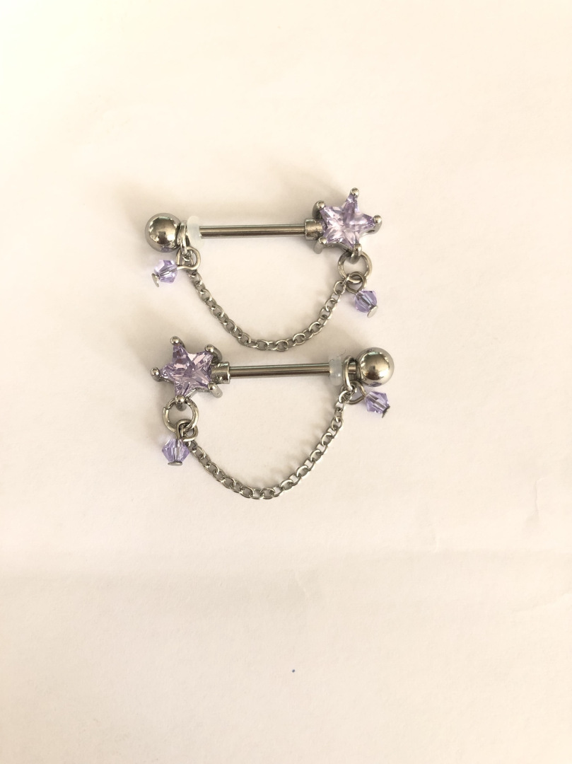 2:White gold purple zircon