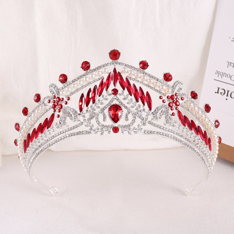 Thick silver white diamond bright red