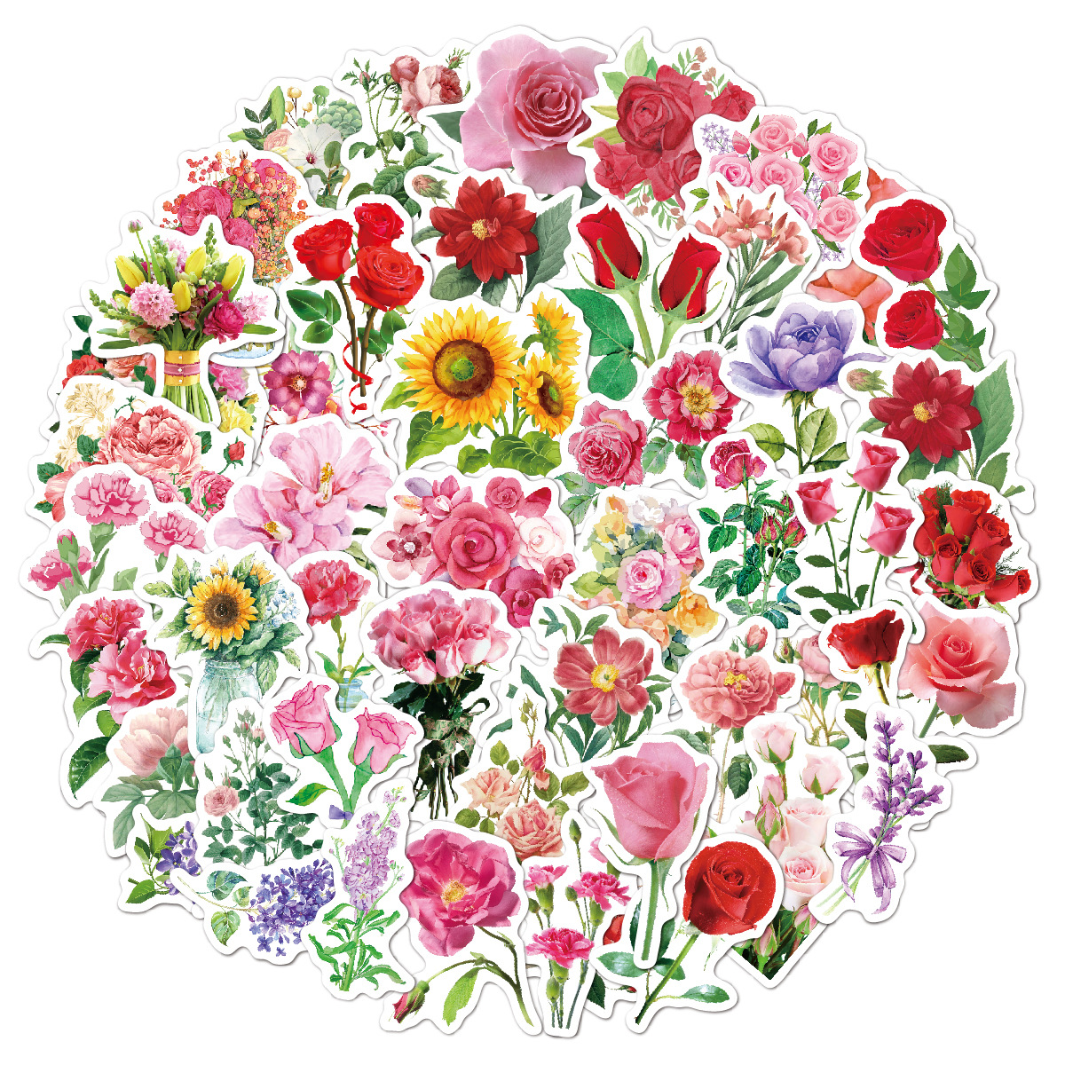 Flower sticker:60-80mm