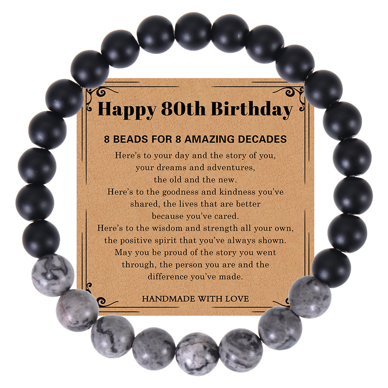 6:80th birthday bracelet