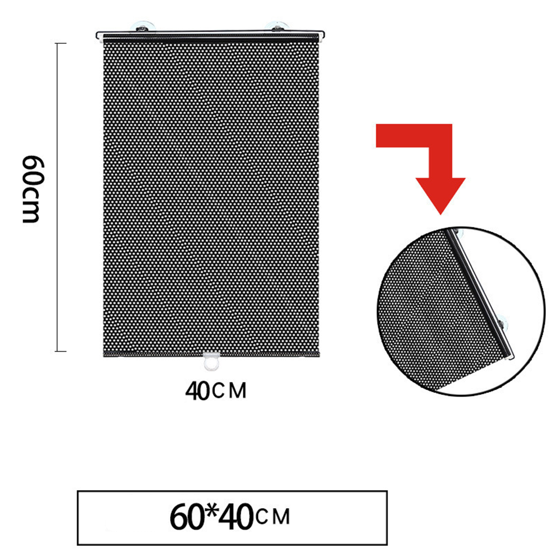 40 * 60cm black dot style [ send three suckers ]