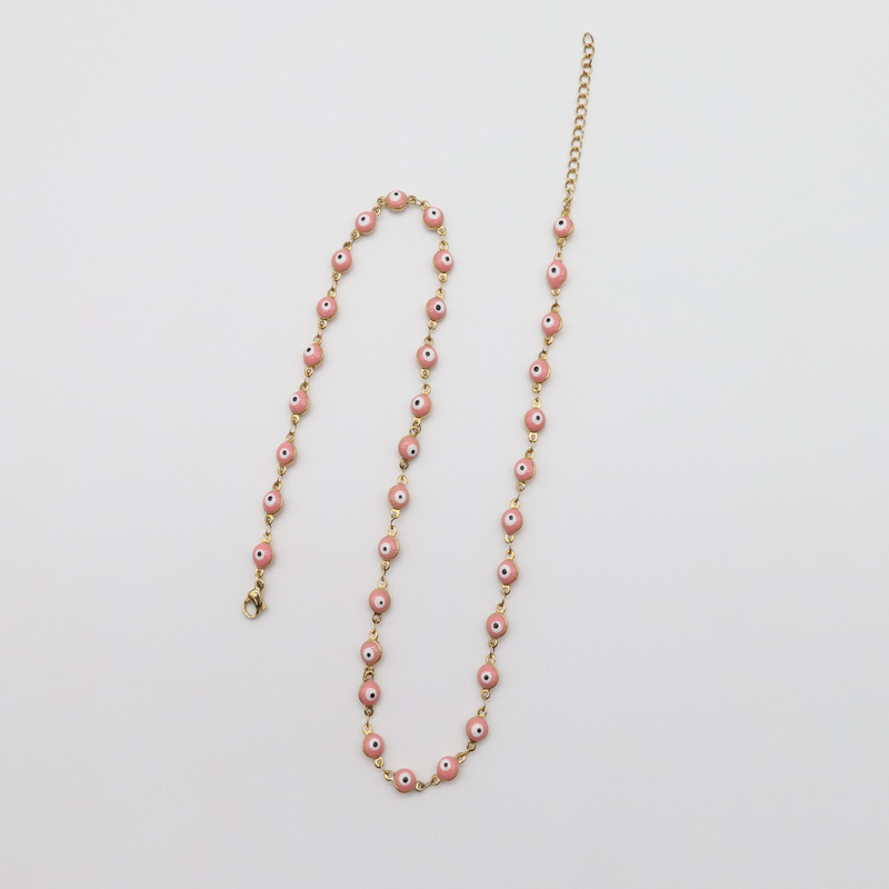 Necklace - Pink length 45 + 3cm