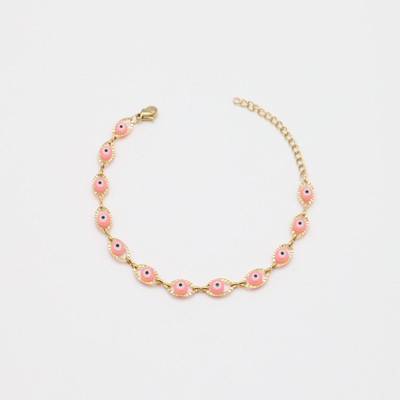 Bracelet-pink length 17 + 5cm