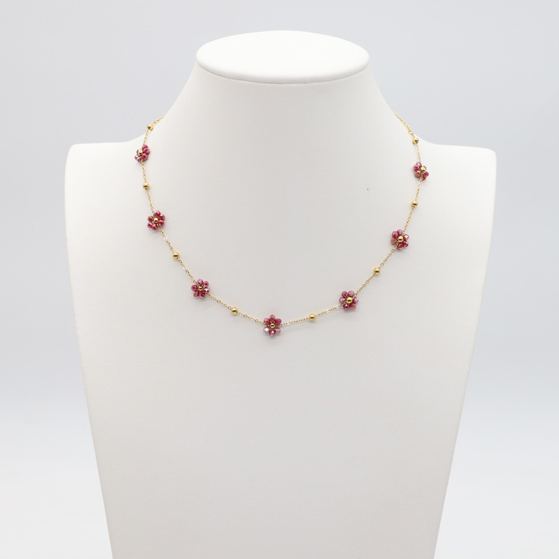 Dark red - necklace length 45 + 5cm