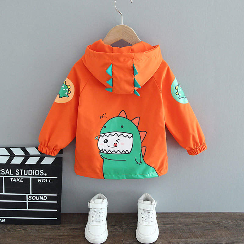 Little Green Dragon coat in orange