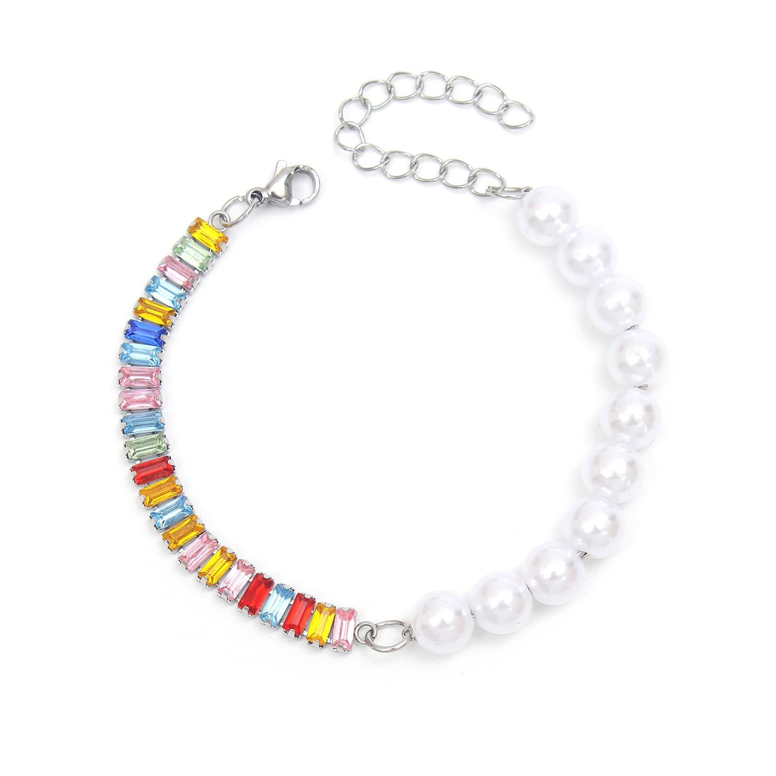 3:Silver multicolored with diamonds