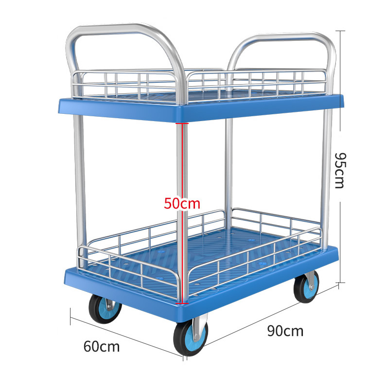 Blue medium double hand band rail 90 * 60 mute