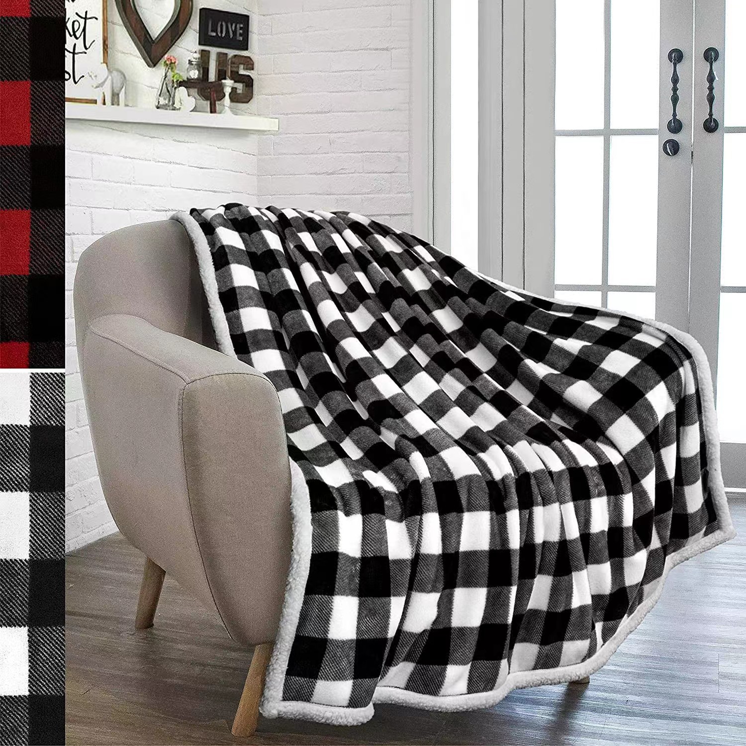 Black and white plaid