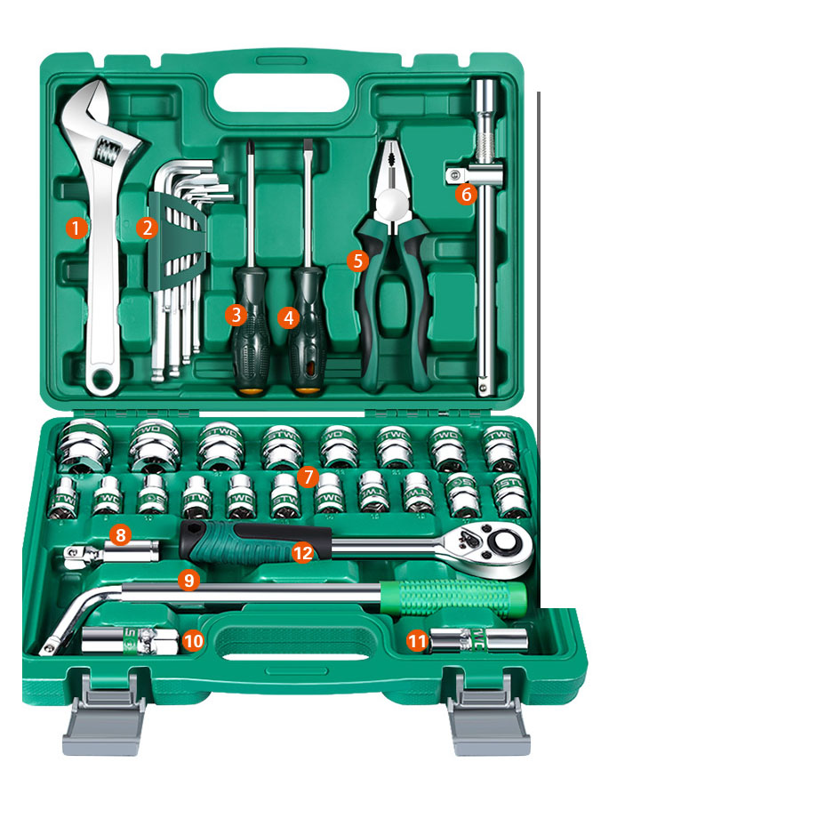 40-piece machine repair kit.