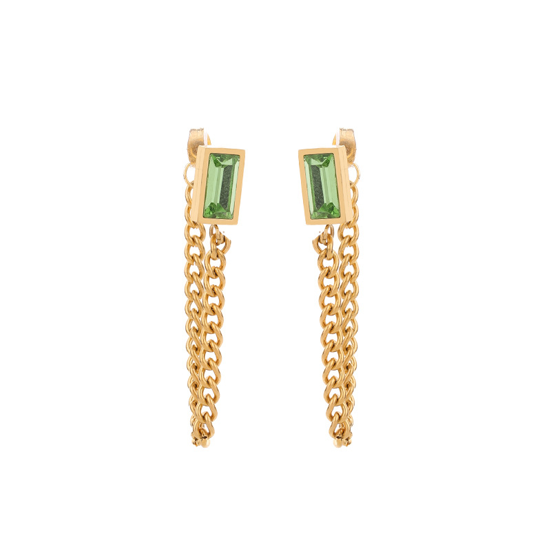 green earrings