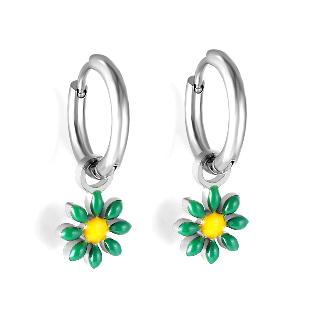 1:Green small chrysanthemum steel color