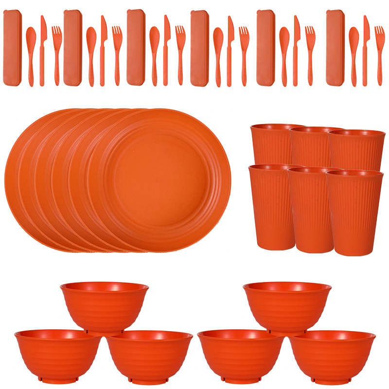 orange 42PCs/set for 6 people