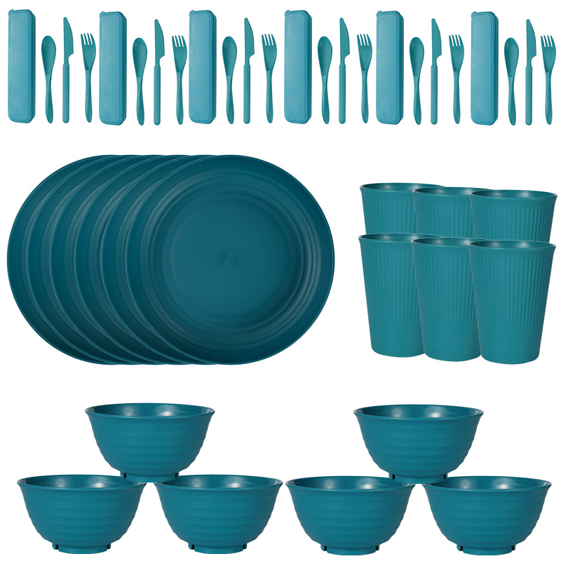 cyan 42PCs/set for 6 people