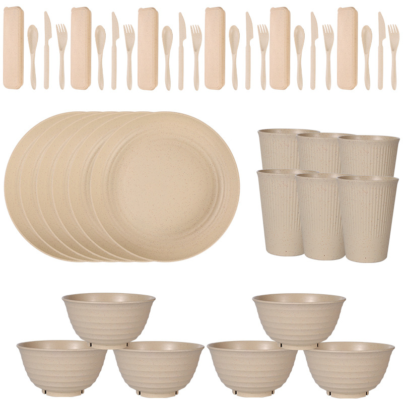 cream-coloured 42PCs/set for 6 people