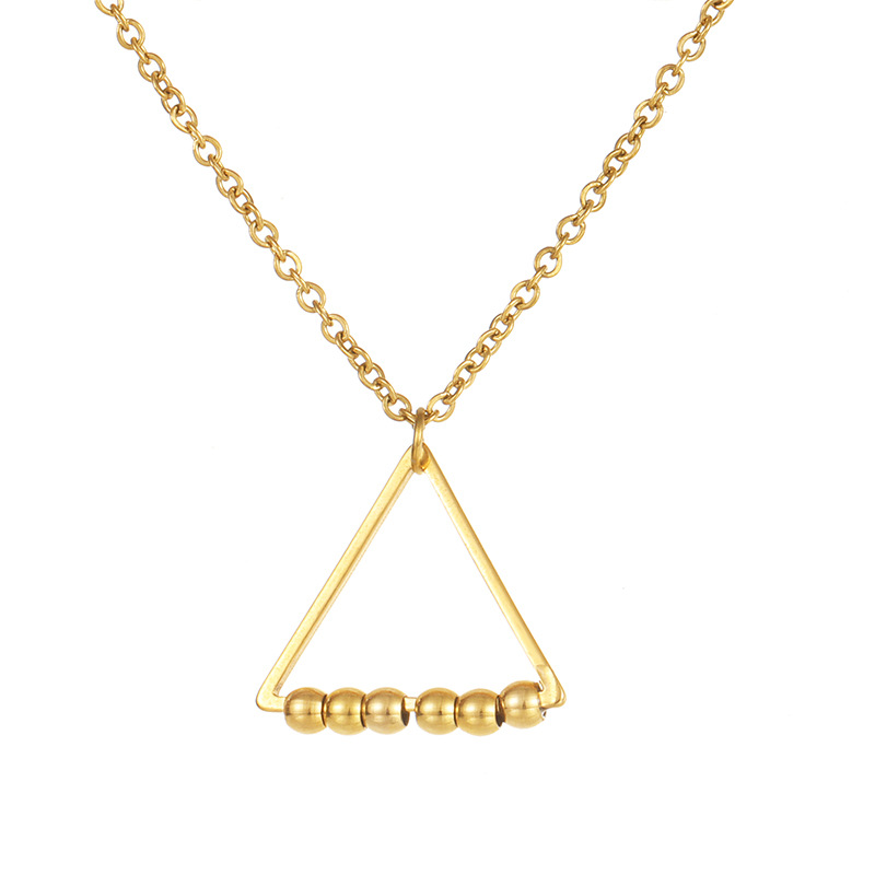 3:Triangular necklace (gold)