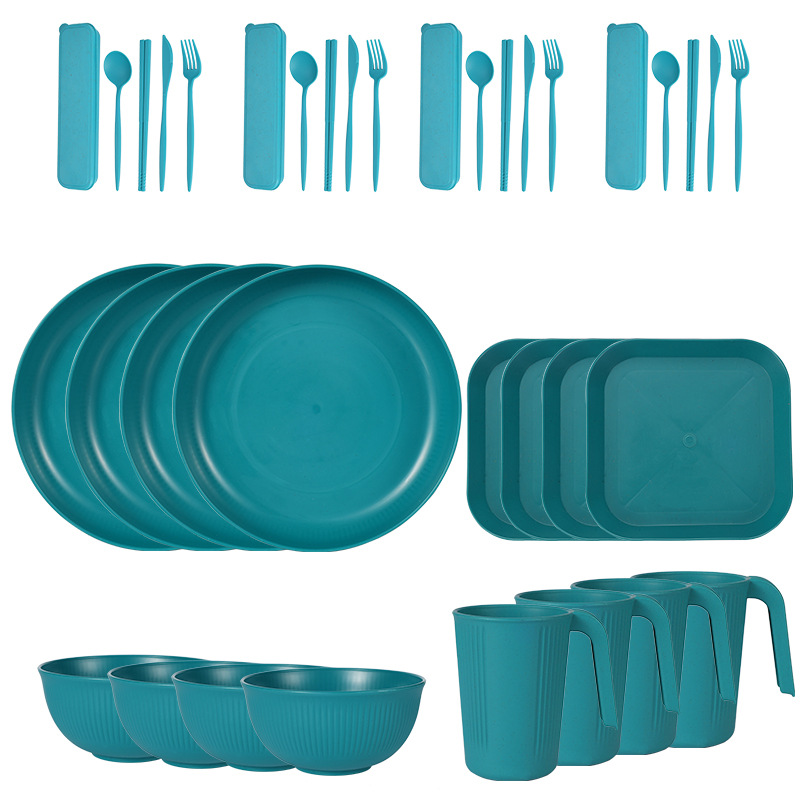 Dark green 36 PCs/set (with square dish)