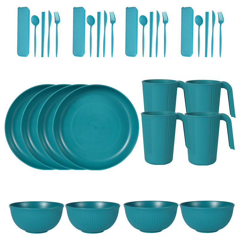 Dark green 32 PCs/set (without square dish)