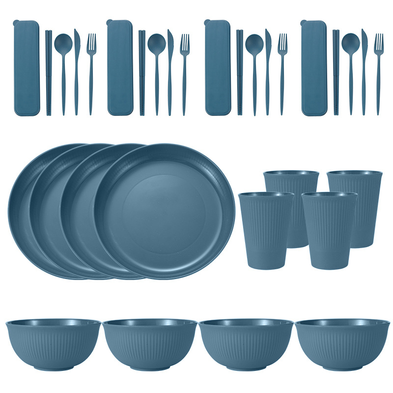 Dark blue 32 PCs/set without square plate