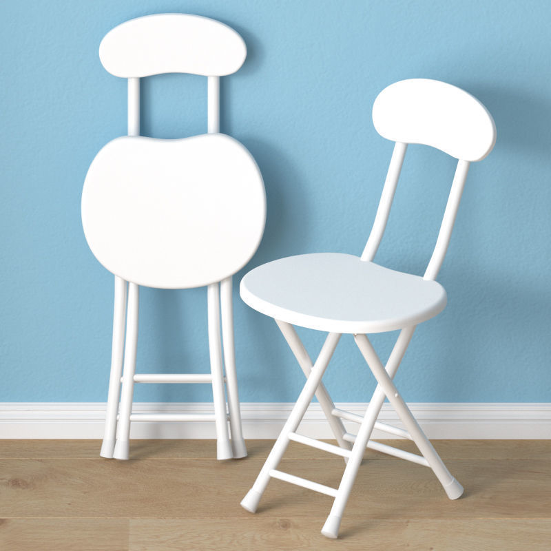 White sand, white frame reinforcement large round stool