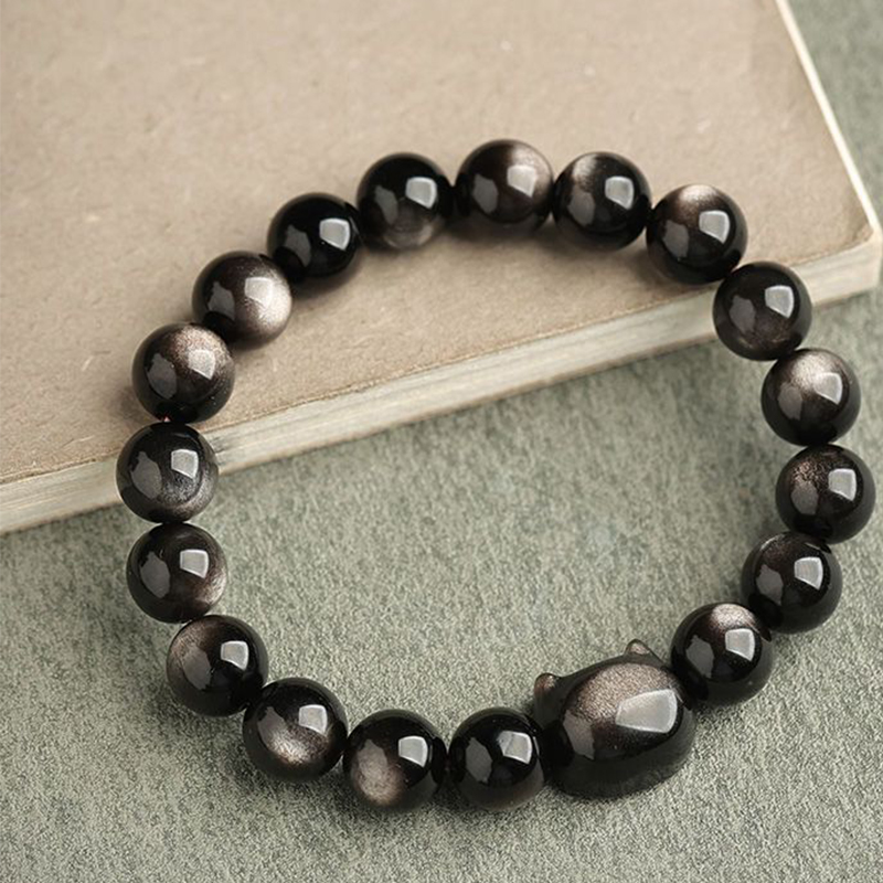 6:F  Silver Obsidian 10mm