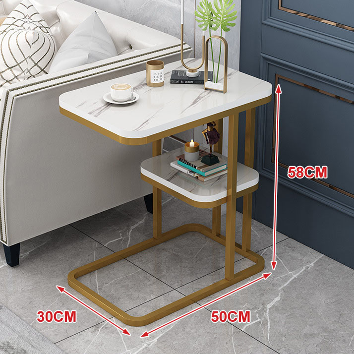 Double - gold frame white 30x50x58cm