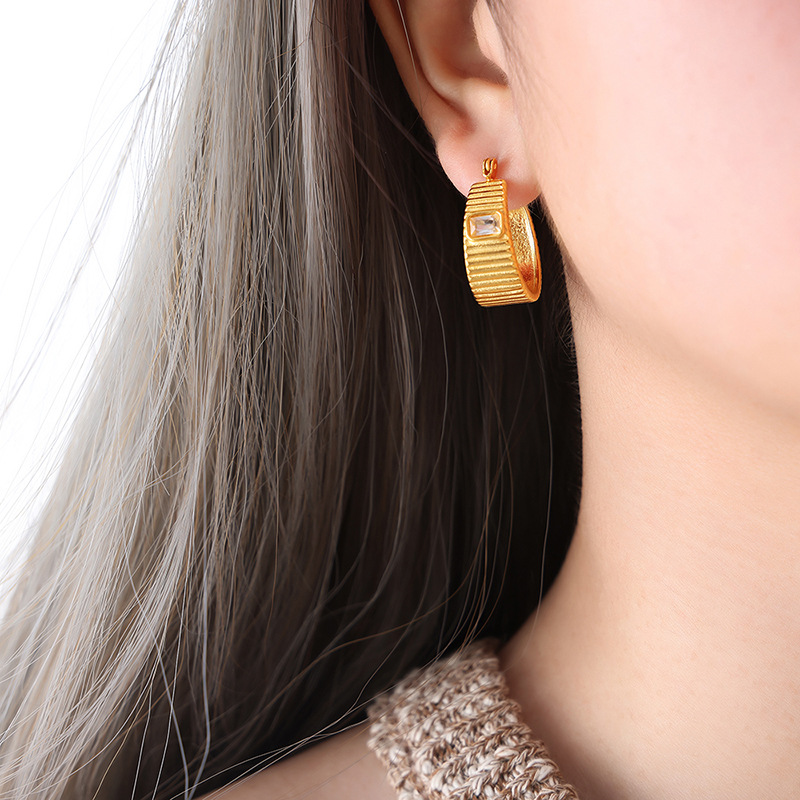 Gold earrings