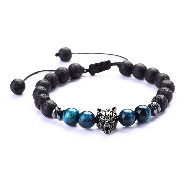 B-Lava and Sky blue tiger eye