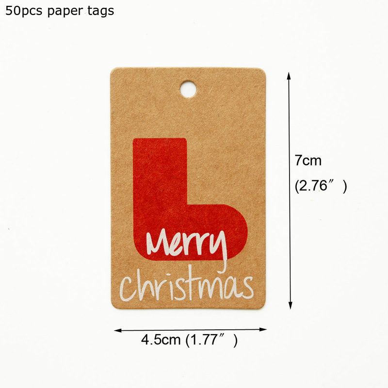 Christmas stocking tag 50 PCs