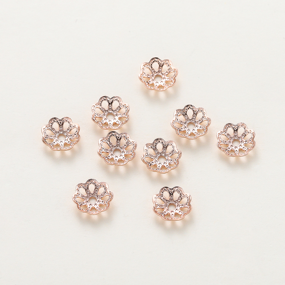 Rose gold electroplating real gold 6mm