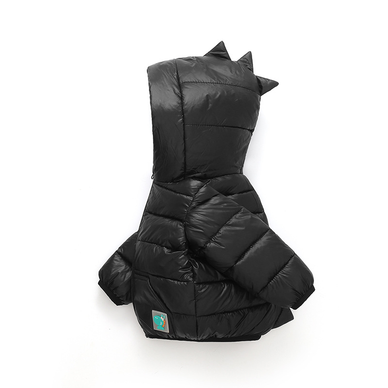 Black (padded dinosaur jacket with label)