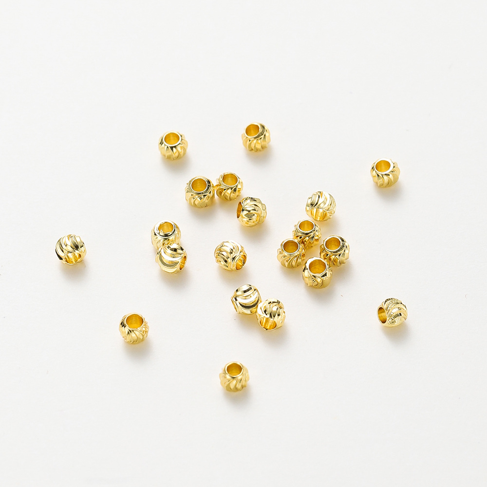 14K electroplated gold 2.5mm/ aperture 1mm