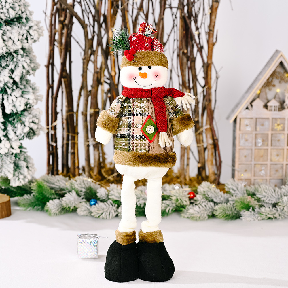 Gingham telescopic snowman