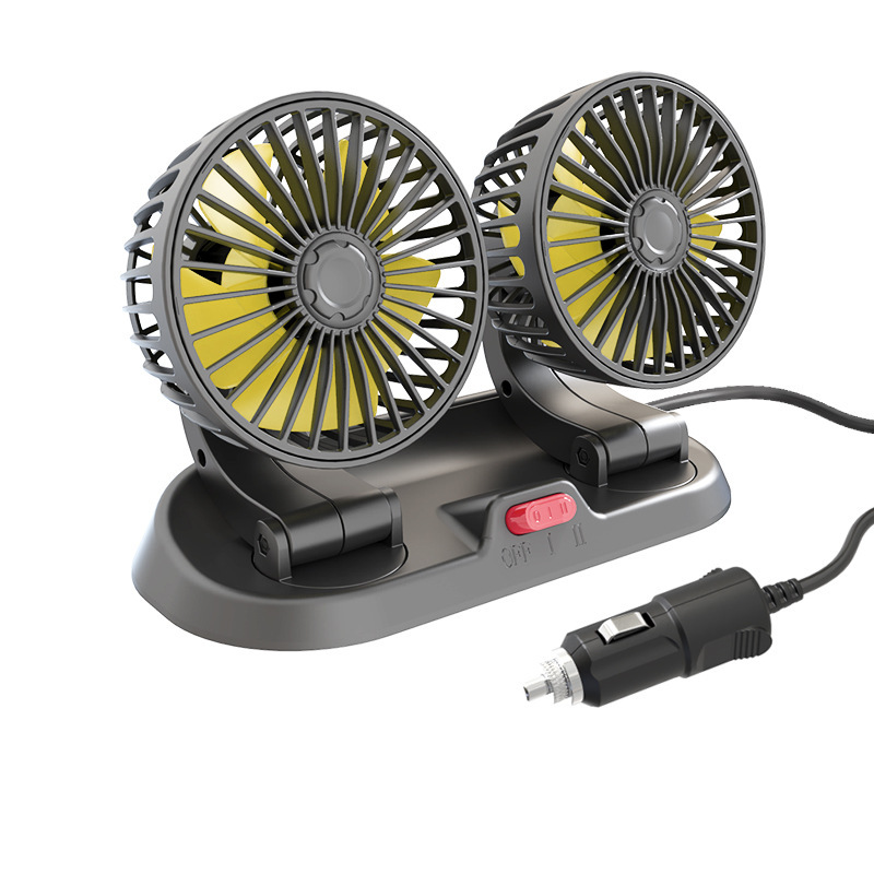 12V cigarette lighter plug (double fan)