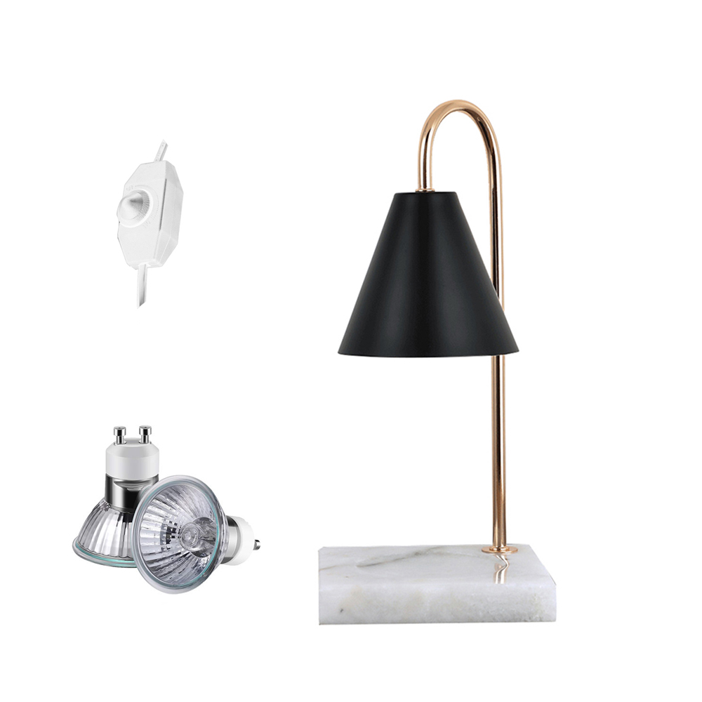 White marble   black lampshade (Japanese standard)