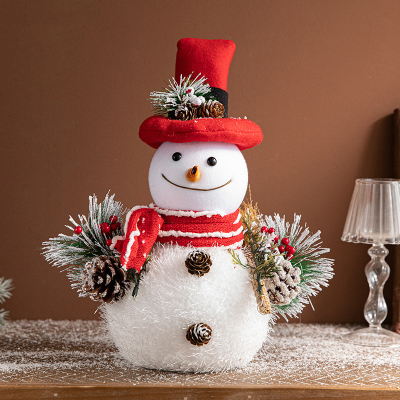 Red Hat Snowman B:25x15x34cm