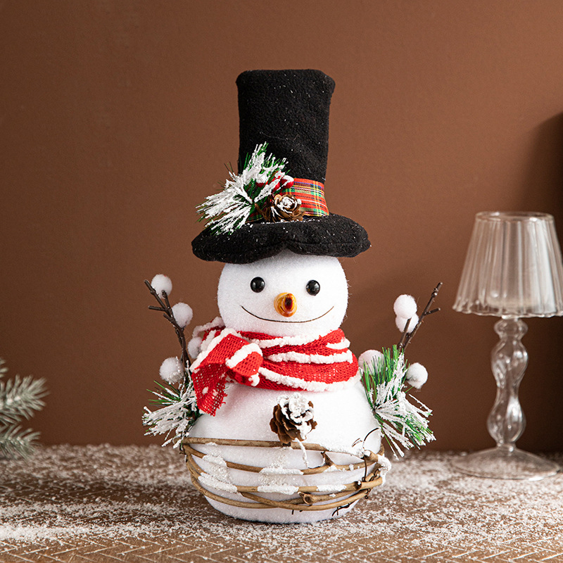 Black Hat Snowman:18x13x26cm