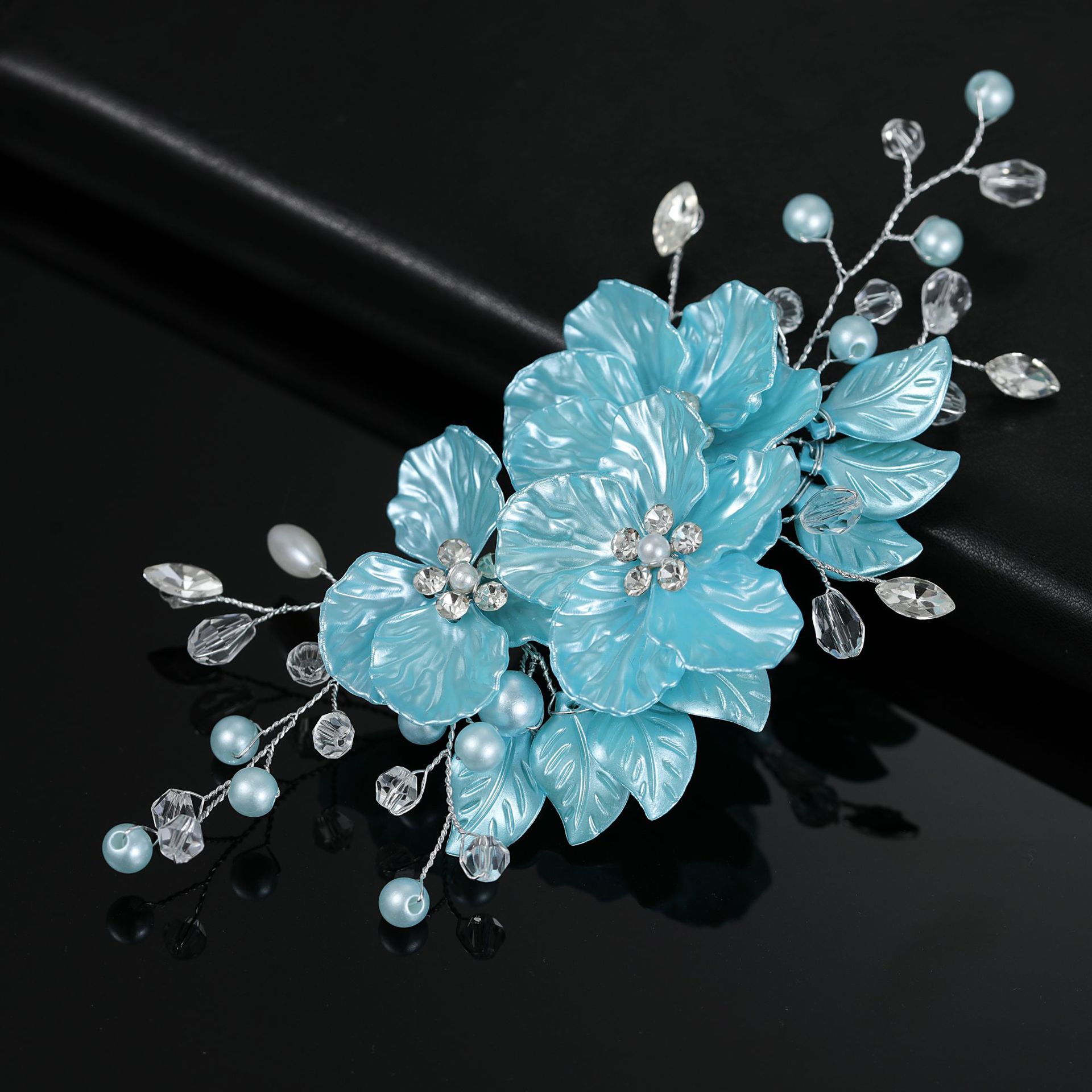 Silver thread blue flower