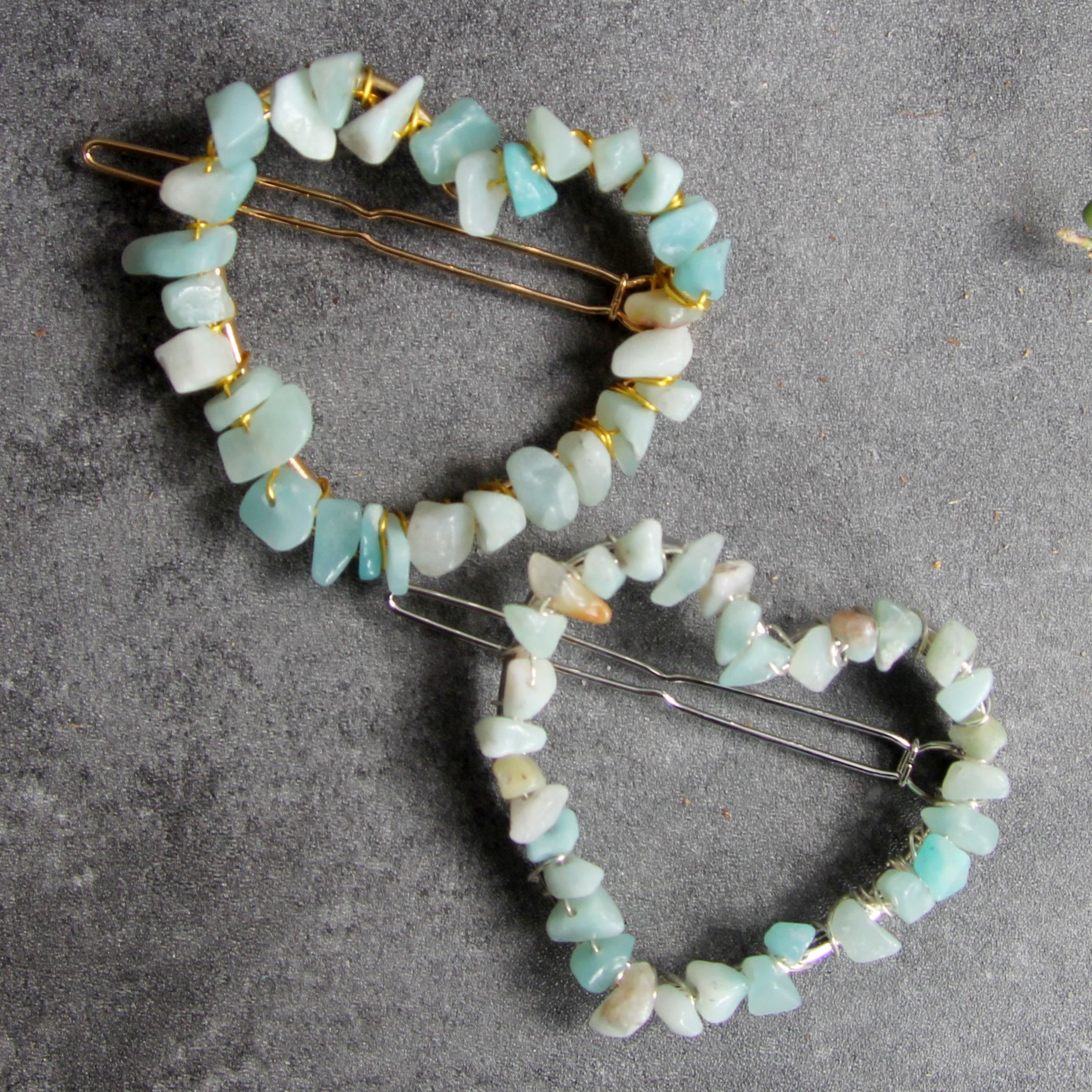 ​Amazonite​ Gold heart