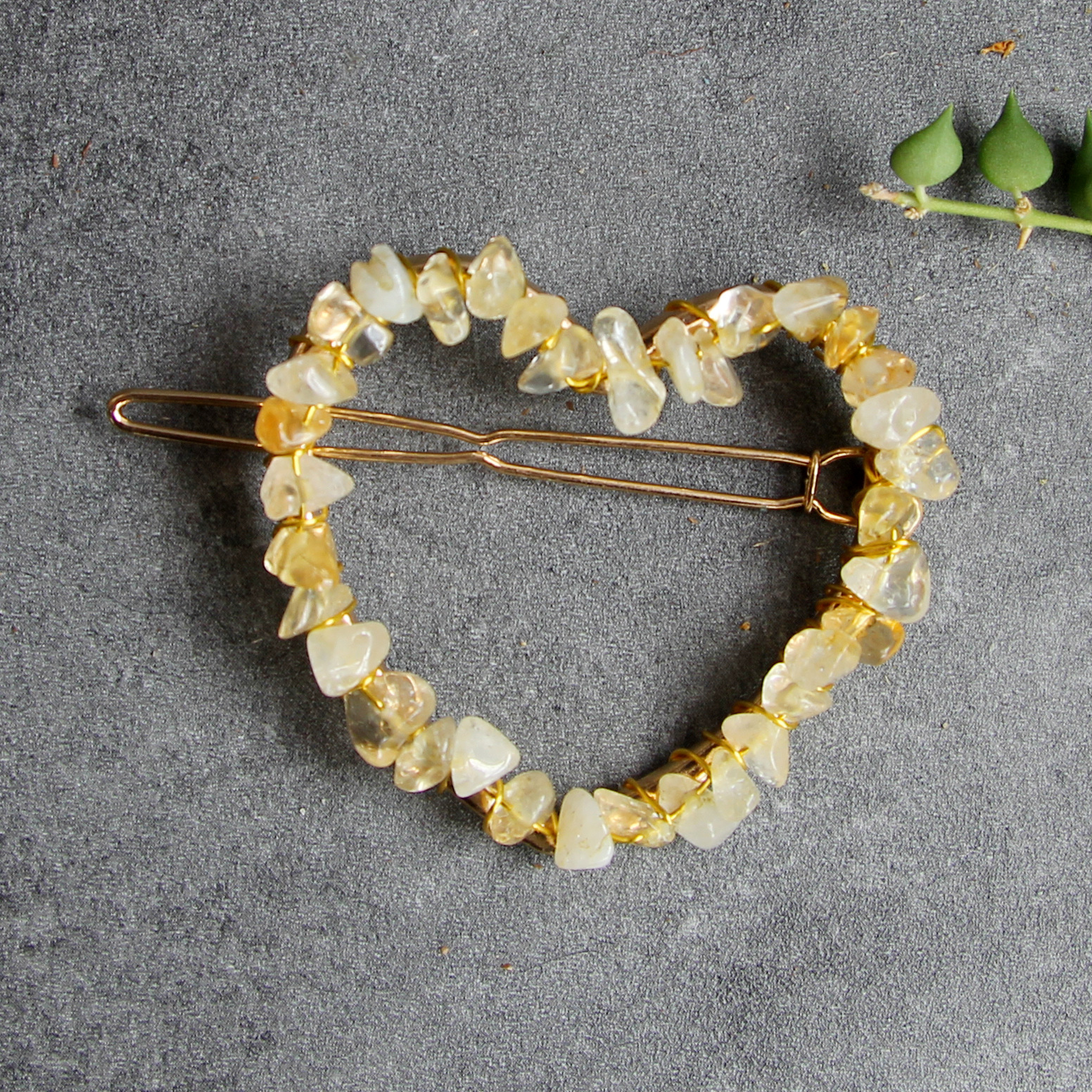 Citrine Gold heart