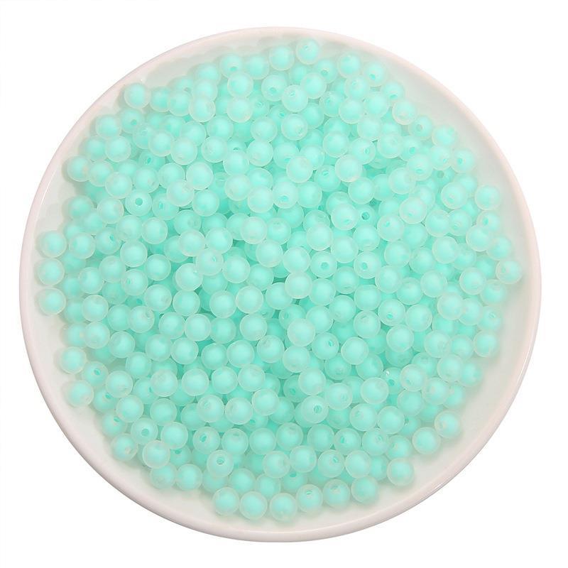 16:Matte pale green beads