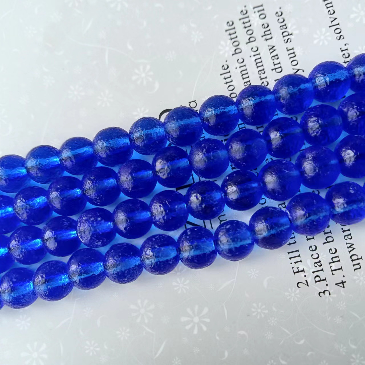 blue 6mm (about 60 pieces)