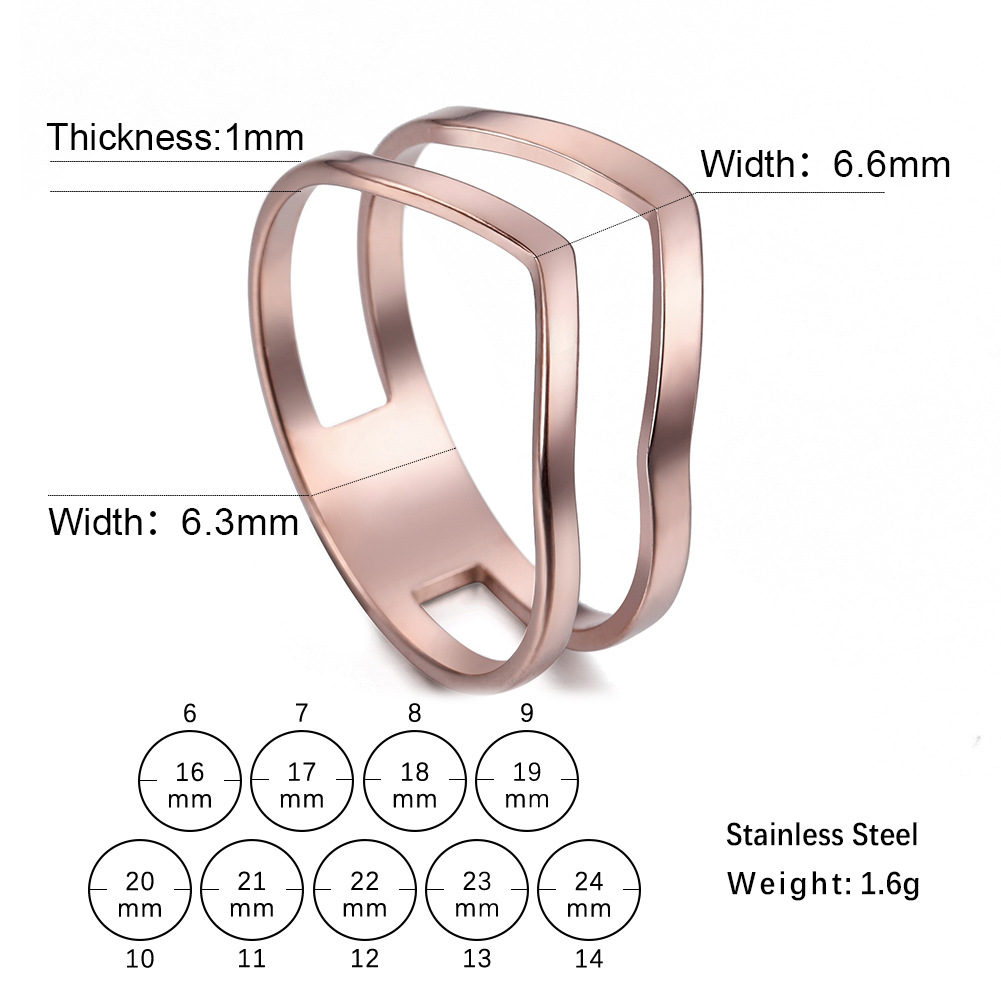 rose gold color US Size #6