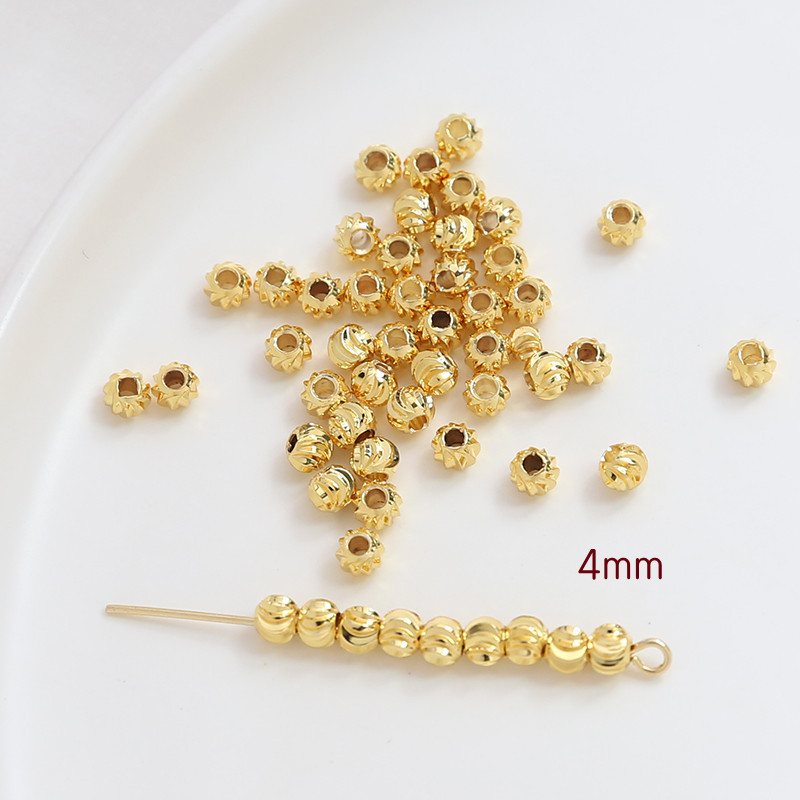 Transverse grain 4mm 18K gold