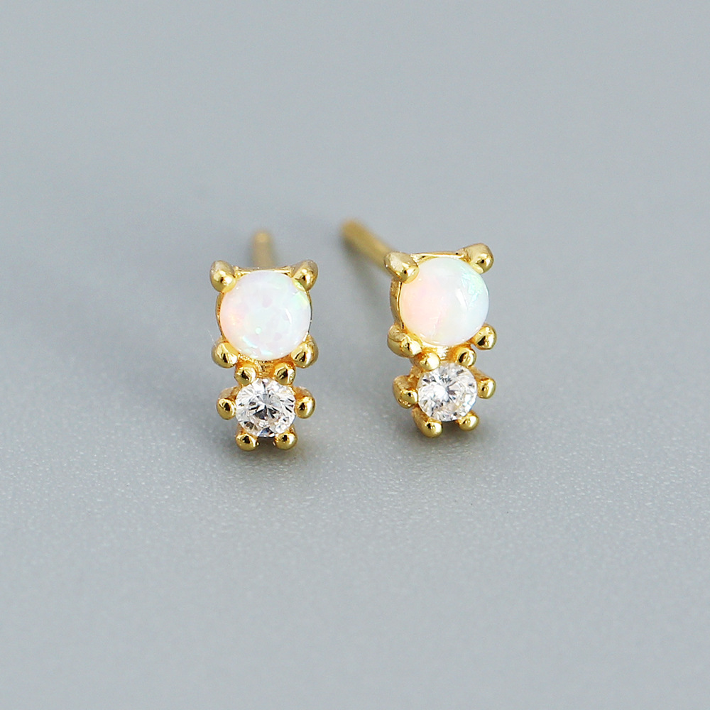 Yellow gold (White Opal)