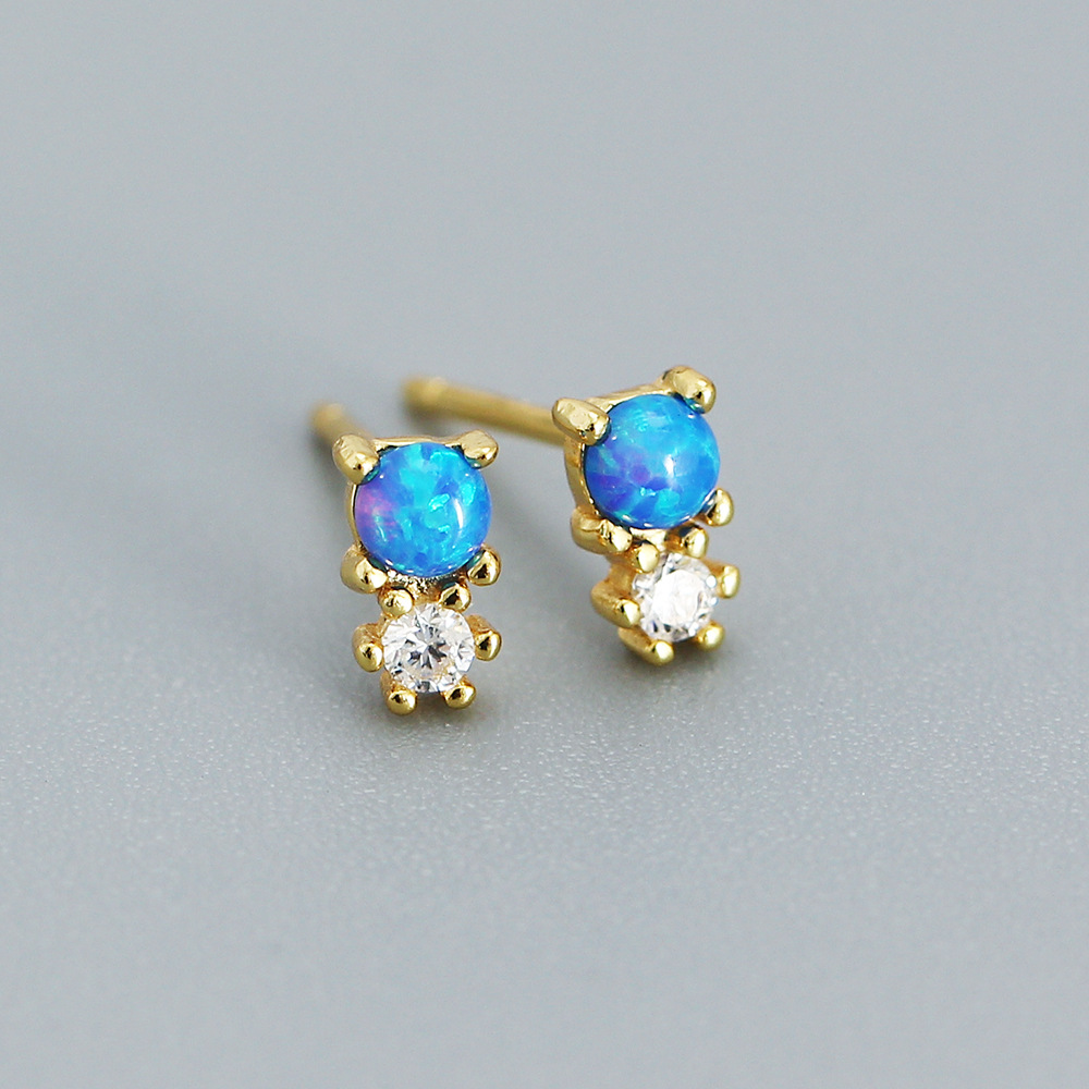 4:Yellow gold (Blue Opal)