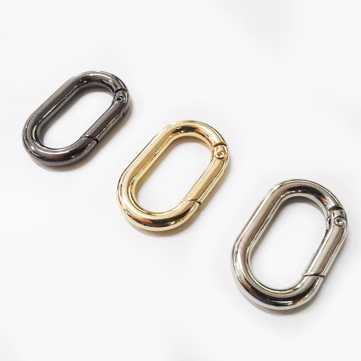 23mm inside diameter oval spring buckle gold