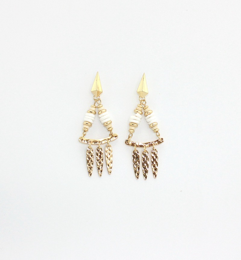 4:White turquoise earrings