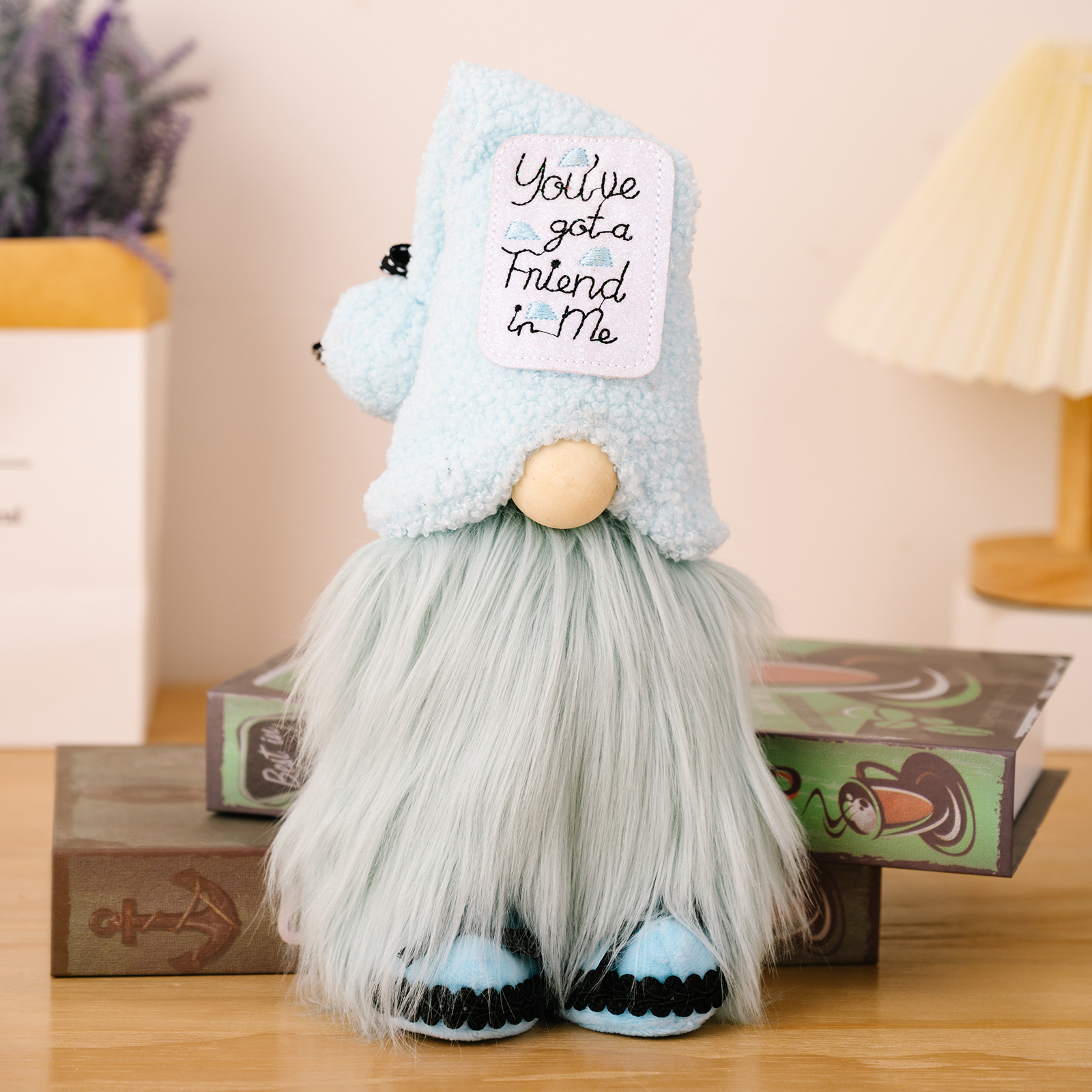 Sky blue letter doll