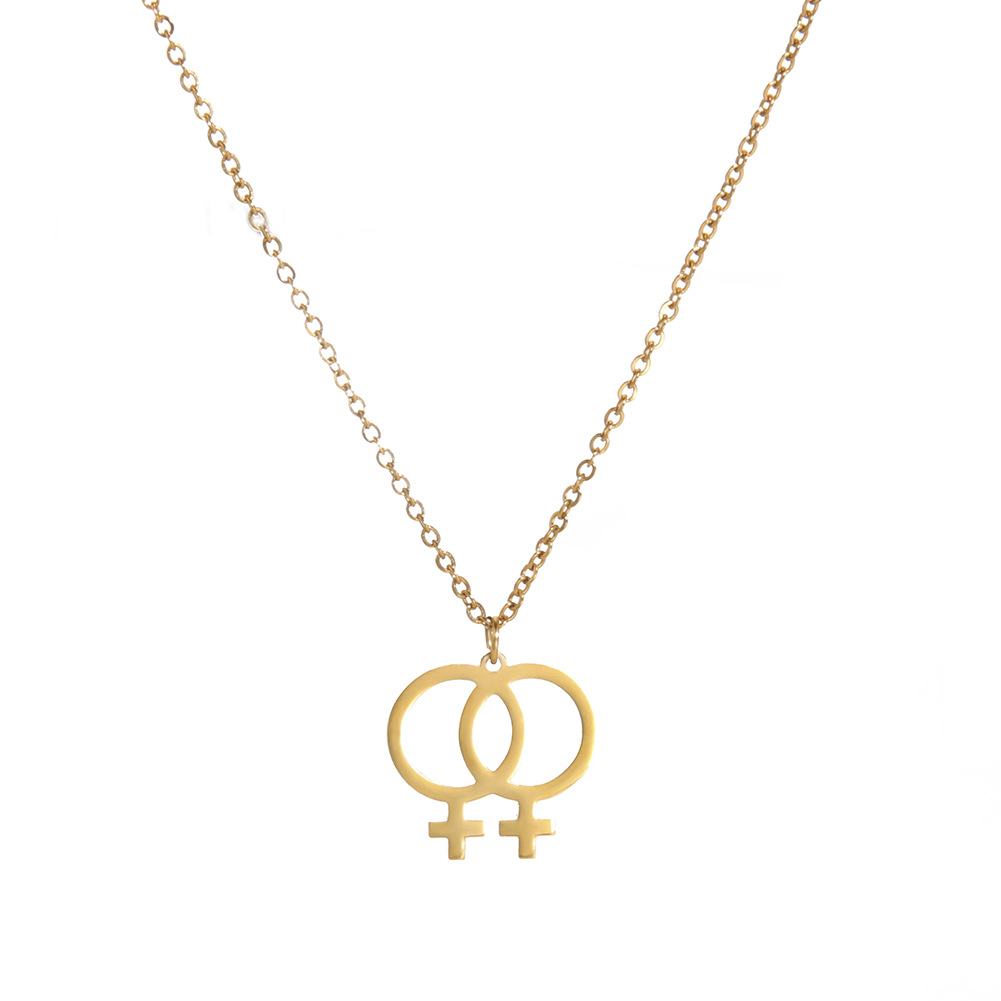 Golden feminine symbol